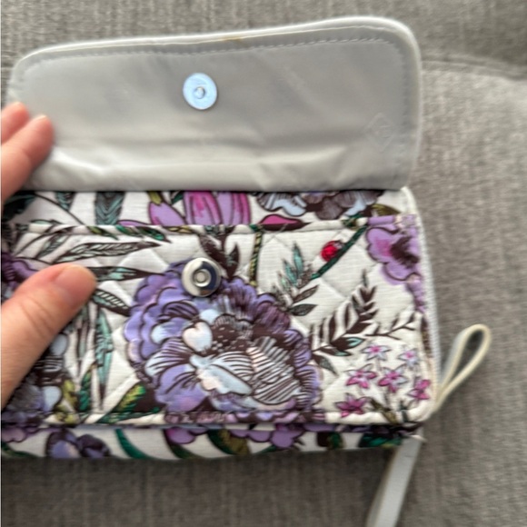 Vera Bradley Purple Floral Wristlet - Picture 5 of 10